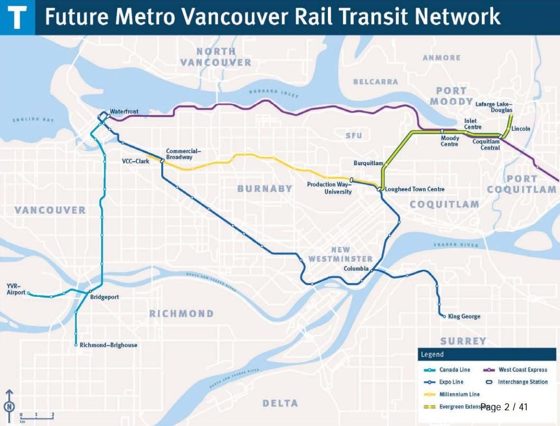 Карта на burnaby skytrain