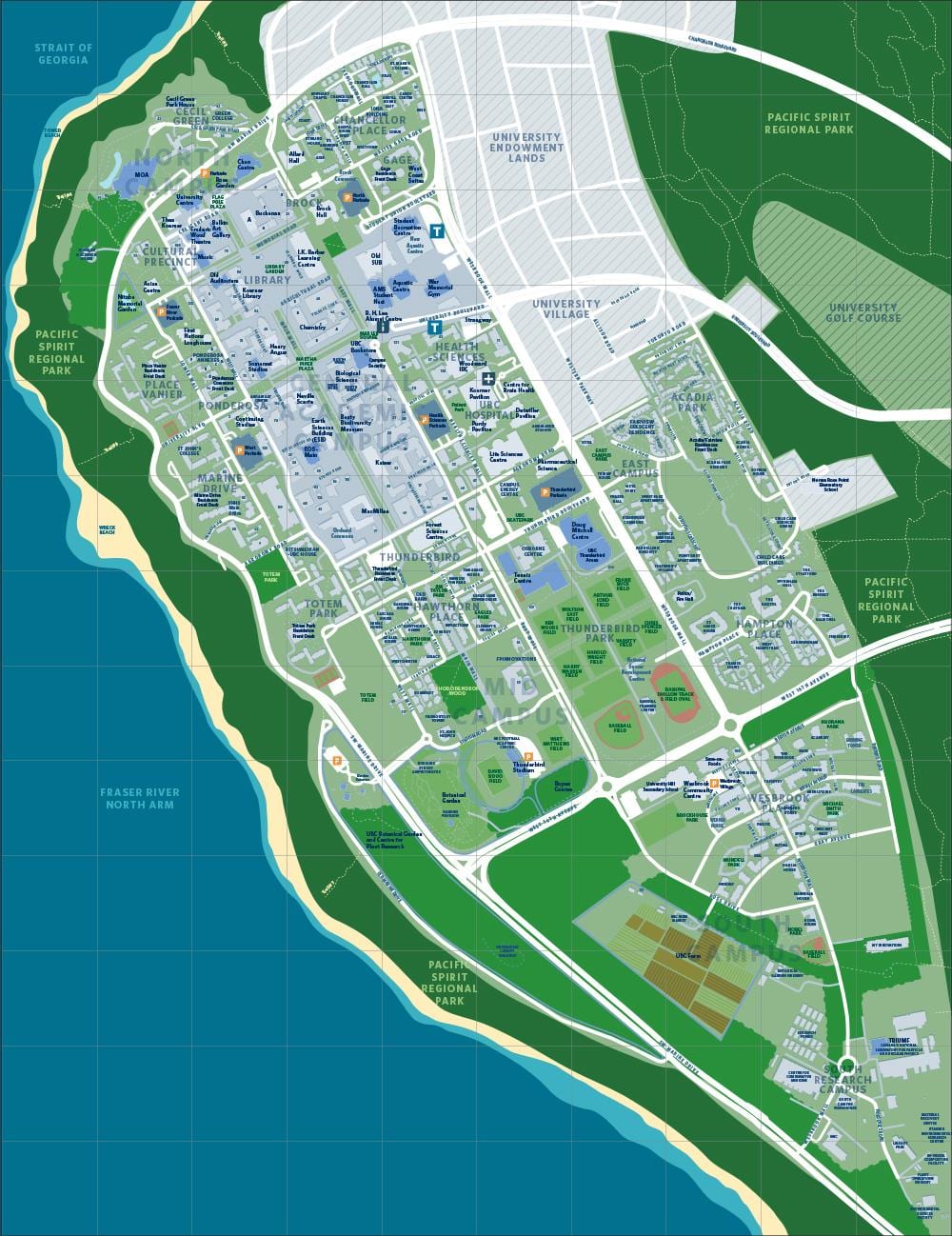 Карта на ubc ванкувер