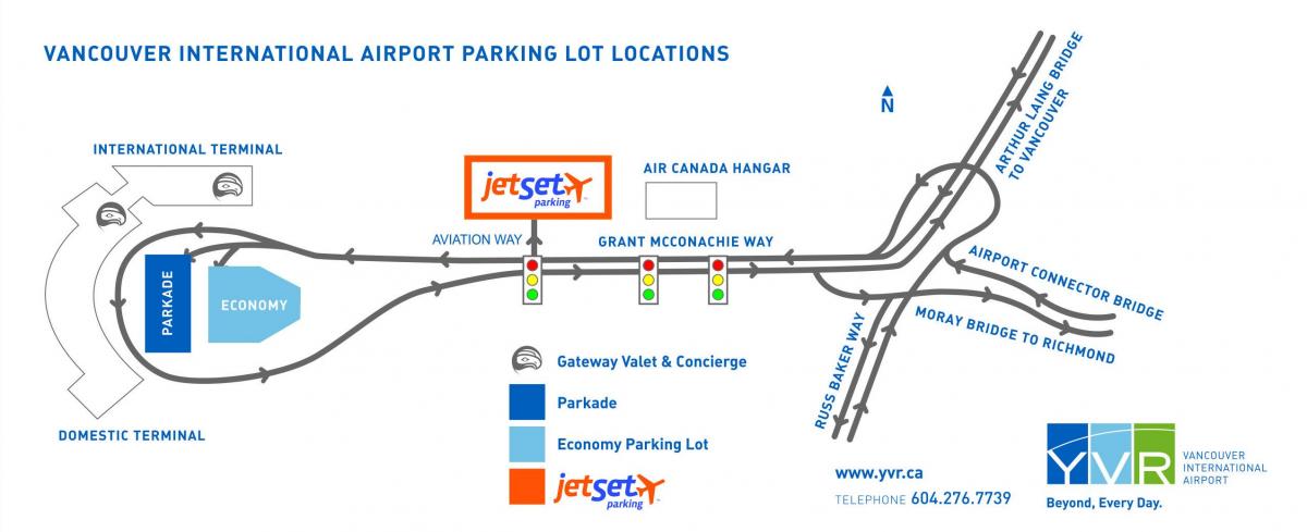 ванкувер аеродром паркинг карта