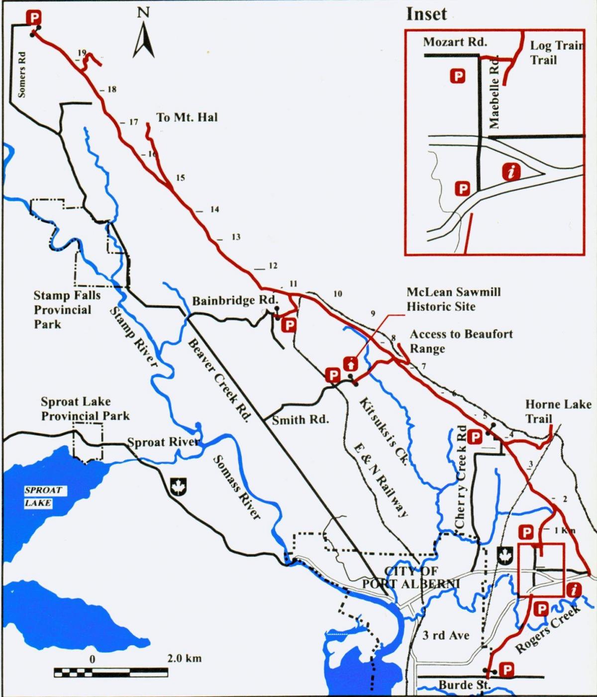 Карта на ванкувер остров железнички