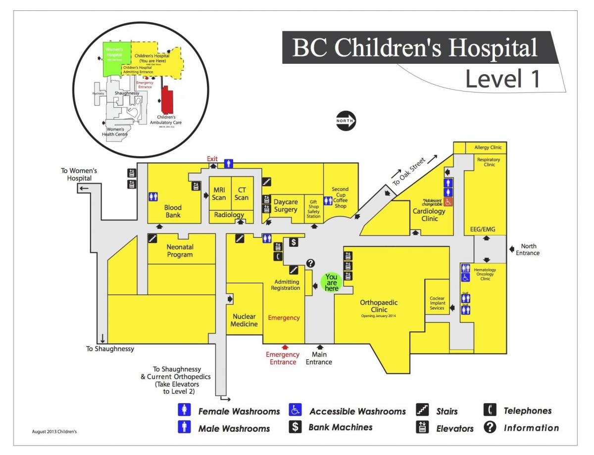 Карта на децата болница ванкувер