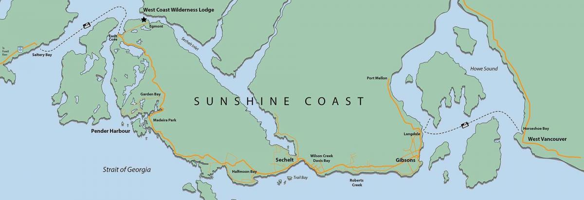 западниот брег ванкувер остров мапа