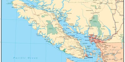 Карта на ванкувер вектор