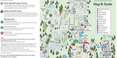 Butchart градини мапата ванкувер остров