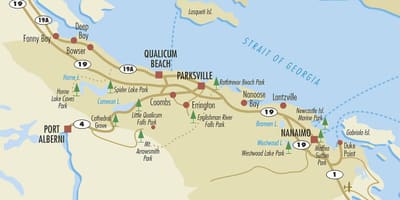 Карта на central vancouver island
