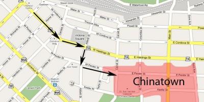 Карта на chinatown ванкувер