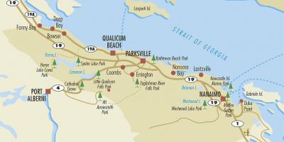 Карта на parksville ванкувер остров