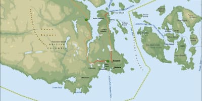 Карта на saanich ванкувер остров