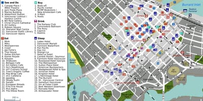 Yaletown ванкувер мапа