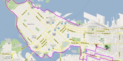 Градот ванкувер велосипед мапа