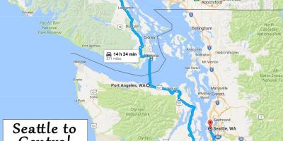 Ванкувер остров мапата возење растојание