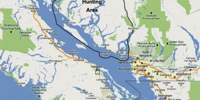 Карта на ванкувер остров лов