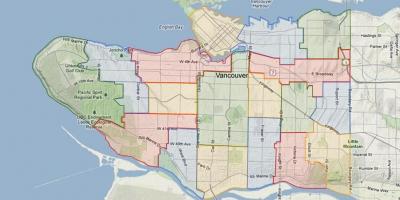 Ванкувер училишниот одбор на дадената мапа