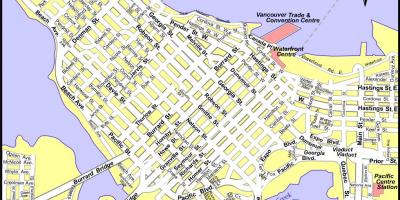 Мапа на градот ванкувер во канада